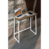 Orlantha Çok Amaçlı Çalışma Masası Bilgisayar Masası Çizim Masası Ofis Masası Çam Tabla Beyaz Ayak - 40x80 cm