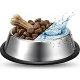 Orletz Köpekler için Paslanmaz Çelik Mama ve Su Kabı (38 cm) - Kaydırmaz Kauçuk Tabanlı - Koku Tutmaz - Yaş ve Kuru Mama İçin Uygun - Bulaşık Makinesinde Yıkanabilir - 3000 ml Kapasiteli