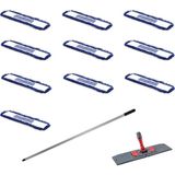 Orlon Mavi Statik Toz Mop Takımı 50 cm- 10 Adet Mop + Mop Tutucu + Sap