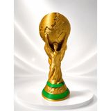 Orlyan Shop 3D Dünya Kupası Tarzı Kupa Biblo – Dekoratif Altın Futbol Kupası | Taraftar Hediyesi 25CM