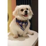 Orman Desenli Lacivert Köpek Fuları Bandanası Köpek Kıyafeti Lacivert Xs
