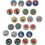 Orman Forest / 24 Parça Ahşap Eşleştirme Kartları / Çocuk Bebek Oyuncak