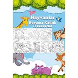 Orman Hayvanları Temalı Eğitici Boyama Seti 2,5 Metre Rulo Kağıt - Çocuklar İçin Aktiviteler