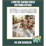 Orman Macerası Dev Rulo Boyama Kağıdı 4 Metre 45 cm Genişlik - Çok Renkli - Standart - Genel