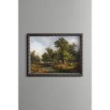 Orman Manzarası - Vintage Desenli Çerçeve, Gümüş, 15 x 21, 5820000004435