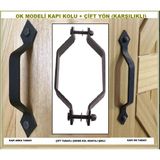 Orman Tasarım Sürgülü Kapı Çekme Kolu Yay Model Çift Yön (Karşılıklı) - ÇİFT YÖN - 45 MM