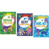 Orman - Uzay - Deniz Altı Boyama Kitabım