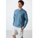 Orman Yeşili Basic O Yaka Rahat Form Erkek Sweatshirt - 88053