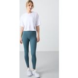 Orman Yeşili Yüksek Bel Toparlayıcı Slim Fit Dar Paça Kadın Tayt - 94011