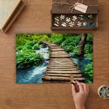 Orman Yolu - Tahta Merdiven Tasarımı 240 Parça Ahşap Puzzle Ahşap Kutuda MP04784