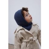Örme Çocuk Balaclava Bere İndigo