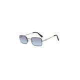 Ormin Gri Çerçeve Degrade Cam Metal Dikdörtgen Siyah Cam Unisex UV400 Vintage Retro Güneş Gözlüğü