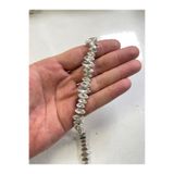 Ornaments Ütü ile yapiştırma abiye gelinlık ayakkabı çanta ve özel tasarımlar için krıstal taşlı dekoratif şerit 50 cm uzunluk 1 cm genişlik