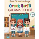 Örnek Harfli Çalışma Defteri Temel Dik Yazı Harfleriyle (A4 Ebat)