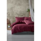 Örnek Yorgan Mat Pamuk Saten Çift Kişilik Nevresim Takımı - 200 x 220 cm - Bordo