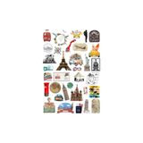 Ororabutik 34 Adet Vintage Voyager Seyahat Travel Sticker Seti - Etiket Seti Sketchbook