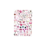 Ororabutik 66 Adet Pembe Fitness Spor Diyet Sticker Seti - Etiket Seti Scrapbook Bullet Journal