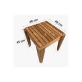 ORPA ORMAN ÜRÜNLERİ Teak Ahşap Tabure 40cm X 40cm