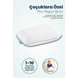 Orpedox Çocuk Ortopedik Visco Yastık 38X26-8 cm | 1-10 Yaş Uyumlu – Boyun Destekli & Yıkanabilir Kılıf - 38 x 26 x 8 cm - Beyaz
