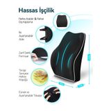 ORPEDOX Ortopedik Bel Yastığı Sırt Minderi Araç Bel Minderi Araç Sırt Yastığı Yeni Nesil Bel Destek Minderi