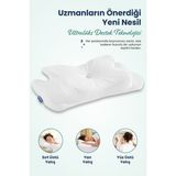Orpedox Ulralüks Boyun Destekli Visco Ortopedik Yastık - 68X39X13-11 cm Düz Dikdörtgen Çift Taraflı Pamuk Polyester - Beyaz - 68 x 42 x 14 cm