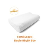 ORPEDOX Visco Yastık Yüksek Boyun Destekli Ortopedik Yastık Çift Taraflı Boyun Destekli 60x40x14-12cm