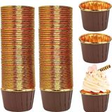 Orret 20 Adet Muffin Cupcake Kalıbı – Yapışmaz Tek Kullanımlık Kağıt Kek Kalıbı, Isıya Dayanıklı, Renkli Pratik Pişirme Kabı, Muffin Cupcake Sunumuna Uygun (Kahve)