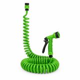 Orret Home 10 Metre Spiral Bahçe Sulama Hortumu Seti, 7 Fonksiyonlu Sprey Tabancalı Uzayabilir Kompakt Hortum, Pratik Bahçe Hortumu, Araç Yıkama Balkon Çiçek Sulama Hortumu (10 Metre Fıskiye Seti)