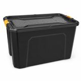 Orret Home 100 Litre Ekstra Büyük Saklama Kutusu, Kapaklı Kilitli Plastik Organizer, Büyük Takım Sandığı, Oto Bagaj Garaj Atölye Eşya Düzenleyici (100 Litre)