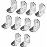 Orret Home 10’lu Metal Gönye Köşebent Seti – Deprem İçin Mobilya Sabitleyici L Demir, Dolap ve Raf Güçlendirme Ayağı, Dayanıklı Metal Köşebent Bağlantı Aparatı (40x50x50 Mm)