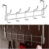 Orret Home 12'Li Kapı Arkası Metal Askı,Amerikan Kapı Arkası Askılık,Banyo,Mutfak,Yatak Odası İçin Kapı Arkasına Takılan Krom Askı (1)