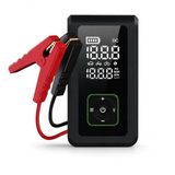 Orret Home 15200 mAh Şarjlı Hava Kompresörü Dijital Göstergeli Lastik Şişirme Pompası Powerbank Akü Takviye El Feneri Type-C Araç Bisiklet Top Havuz Deniz Ürünleri İçin
