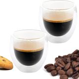 Orret Home 2 Adet Çift Cidarlı İki Katmanlı Borosilikat Cam Bardak, Yalıtımlı Cappuccino Latte Kahve Kupası, Şık ve Dayanıklı Tasarım, Isıya Dayanıklı,Termisil Kupa (250 Ml)
