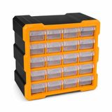 Orret Home 20 Çekmeceli Vida Dübel Organizeri, Şeffaf Çekmeceli Hırdavat Kutusu, Somun Civata Pul Küçük Parça Düzenleyici, Atölye Organizer Dolabı (20 Çekmece)
