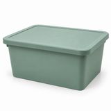 Orret Home 20 Litre Kapaklı Plastik Depolama Kutusu Organizer Kutu Çok Amaçlı Düzenleyici Saklama Kutusu Ev İçi Dolap İçi Oyuncak Kıyafet Banyo Mutfak Organizer Kutusu (Yeşil)