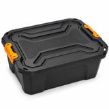 Orret Home 20 Litre Takım Sandığı ve Saklama Kutusu, Kapaklı Kilitli Plastik Organizer, Takım Çantası,Oto Bagaj Düzenleyici, Garaj Atölye Eşya Düzenleme Kutusu (20 Litre)