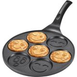 Orret Home 27 Cm Döküm Granit Emojili Pancake Tavası | Yapışmaz Granit Kaplama Krep ve Pancake Tavası | Dayanıklı ve Eşit Isı Dağılımlı Tava