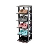 Orret Home 5 Katlı Plastik Ayakkabılık Raf, Eklenebilir ve Büyütülebilir Düzenleyici Organizer, Kapı Önü ve Ev Içi Kullanım Için Ideal, Uzun Ömürlü ve Dayanıklı (Antrasit Gri) - 0 - Siyah
