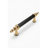 Orret Home 6 Adet Dekoratif Metal Dolap Kulpu Çekmece Kulpu Mobilya Kulpu Vintage Kulp Seti Şık Tasarım Dolap Sapı Çekmece Sapı Kapak Kulpu (Gold-Siyah, 140 Mm)