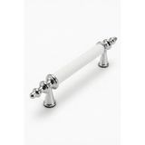Orret Home 6 Adet Dekoratif Metal Dolap Kulpu Çekmece Kulpu Mobilya Kulpu Vintage Kulp Seti Şık Tasarım Dolap Sapı Çekmece Sapı Kapak Kulpu (Gümüş-Beyaz, 140 Mm)
