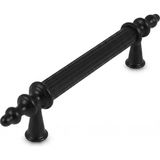 Orret Home 6 Adet Dekoratif Metal Dolap Kulpu Çekmece Kulpu Mobilya Kulpu Vintage Kulp Seti Şık Tasarım Dolap Sapı Çekmece Sapı Kapak Kulpu (Siyah, 170 Mm)