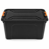 Orret Home 60 Litre Büyük Boy Plastik Saklama Kutusu, Kapaklı Kilitli Eşya Organizeri, Takım Sandığı, Garaj Atölye Düzenleyici, Oto Bagaj Depolama Kutusu (60 Litre)