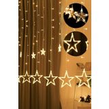 Orret Home 8 Fonksiyonlu Dekoratif Yıldız Led 12 Sarkıt Yıldızlı Led Işık Yılbaşı Işık Dekoratif Işık Yıldızlı Perde Led Saçak Led İp Led Su Geçirmez Led Bahçe Süsleme Led (Yıldız)