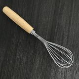 Orret Home Ahşap Saplı Paslanmaz Çelik Çırpma Teli,Yumurta,Ayran Ve Pasta İçin Çırpıcı (1)