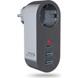 Orret Home Akım Korumalı Priz 2 USB 1 Type-C Girişli Duvar Tipi Priz Çoklayıcı, Çocuk Korumalı USB Şarjlı Priz Adaptörü, Telefon Tablet Şarj İçin Çoklu Duvar Prizi