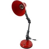 Orret Home Akrobat Tertial Masa Lambası – 360° Hareketli Oynar Başlıklı Metal Gövde, Masa Üstü Çalışma ve Kitap Okuma Lambası, Sağlam Malzeme ile Uzun Ömürlü Aydınlatma-Ev Tipi Ampül (Kırmızı)