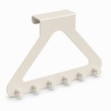 Orret Home Beyaz Kapı Arkası 6 Kancalı Modern Askı Üçgen Tasarımlı Kapı Askılığı Metal Düzenleyici Çok Amaçlı Havlu Çanta Mont Askısı Pratik Organizer
