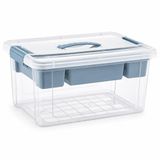 Orret Home Bölmeli ve Katlı Plastik Organizer Makyaj Düzenleyici – Kilitli Takım Sandığı Organizer Kutu, Taşıma Kulplu Çok Amaçlı Düzenleyici, Katlı Saklama Kutusu (ASORTİ RENK) (16 Litre)