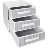 Orret Home Dolap İçi Kumaş Kaplamalı Mini Çekmece Organizer, Çekmeceli Dolap İçi Düzenleyici, İç Çamaşırı Çorap Tekstil Organizer Kutusu (3 Çekmeceli)