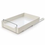 Orret Home Dolap İçi Raylı Organizer Çekmece 34 x 27 x 6,5 cm, Çekilebilir Plastik Dolap Düzenleyici, Mutfak Banyo Dolap İçi Organizer, Raylı Saklama Sepeti (Büyük)